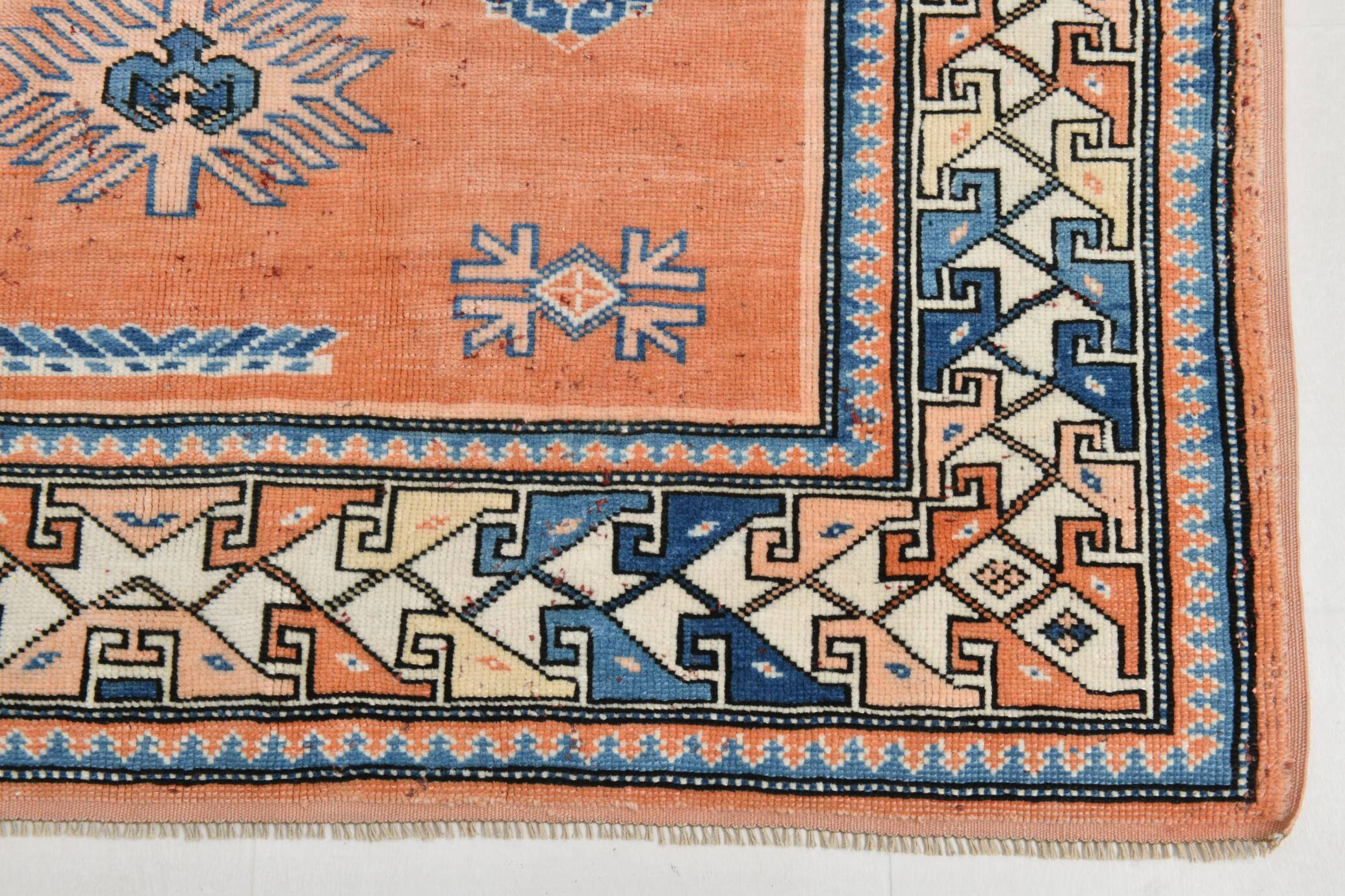 5x7 Orange & Blue Classic Vintage Rug, 154x203Cm