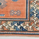 5x7 Orange & Blue Classic Vintage Rug, 154x203Cm