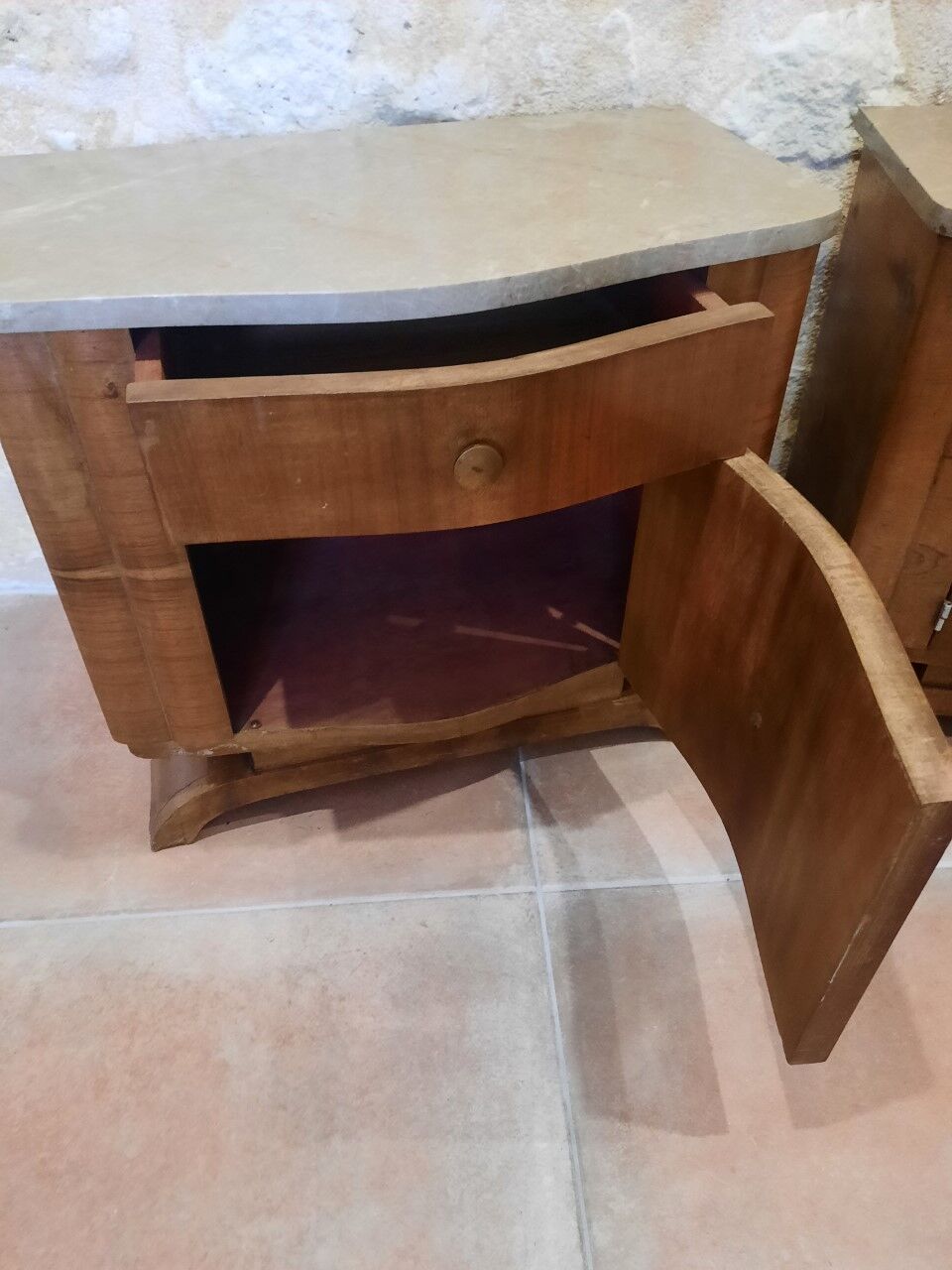 Pair of bedside tables 30s