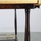Italian mid-century bar cart with folding leaves, brass and wood