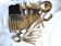 Art Deco silver-plated table cutlery set, silver metal tableware.