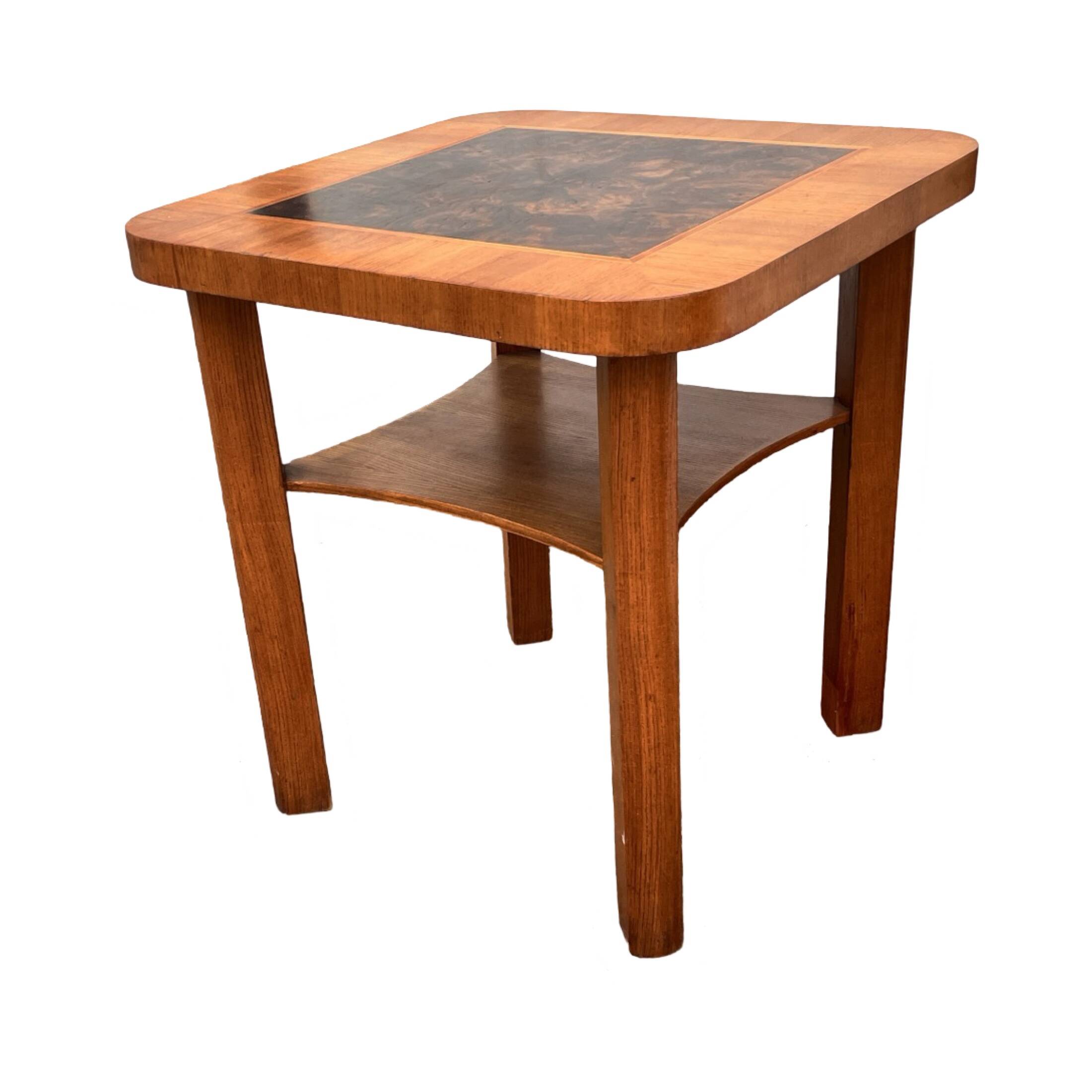 Table basse carrée art déco, Allemagne années 1950.