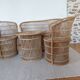 Vintage garden furniture in wicker rattan 1960 - complete 4-piece set