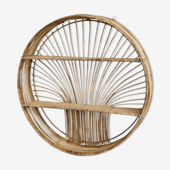 Round wicker shelf