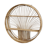Round wicker shelf