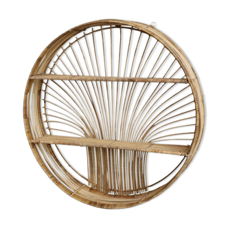 Round wicker shelf