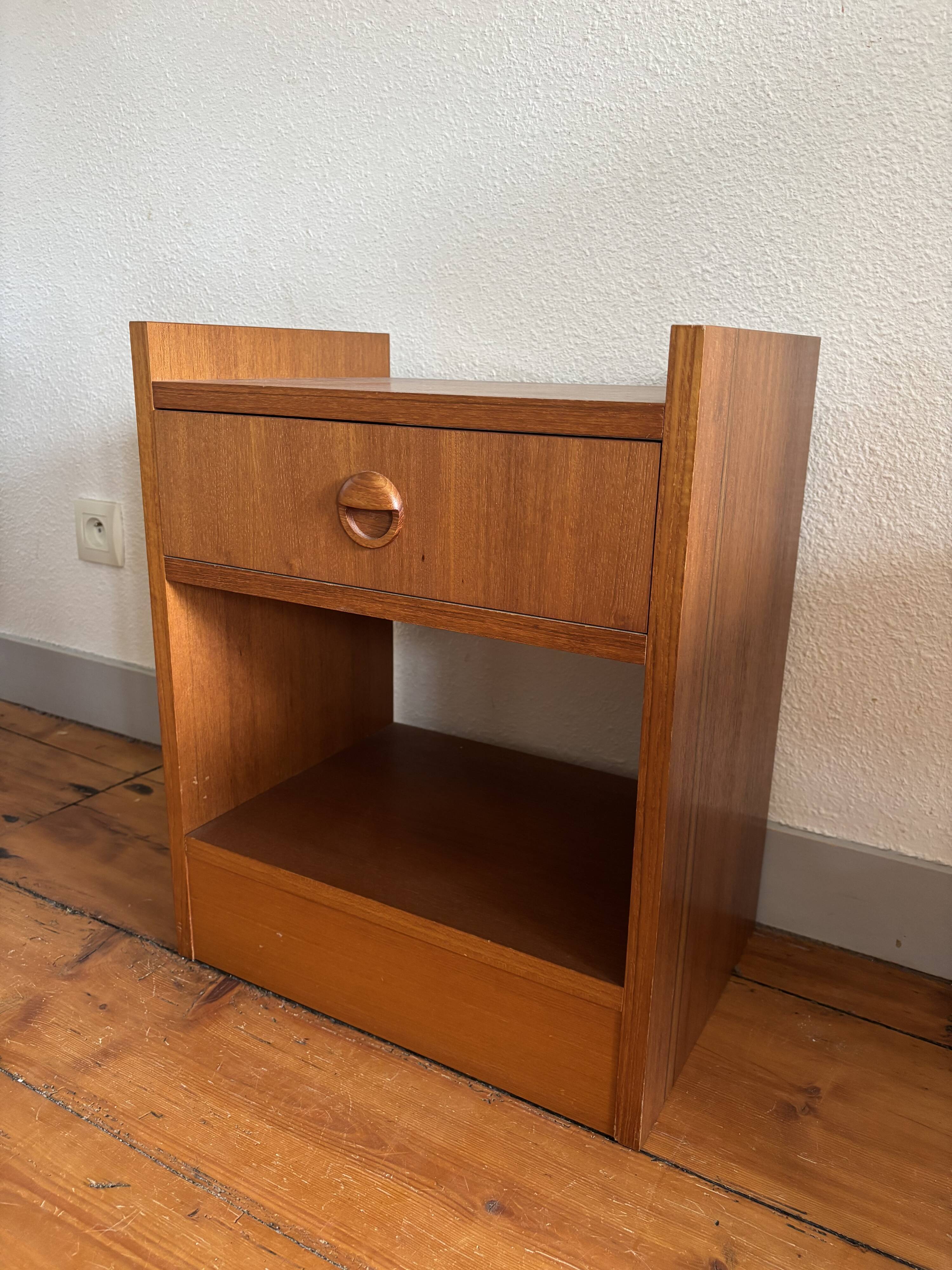 Scandinavian bedside table in teak, 1960.