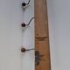 Czechoslovak Midcentury Wooden and Metal Wall Coat Rack, 1960s