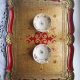 Venetian red and gold plateau