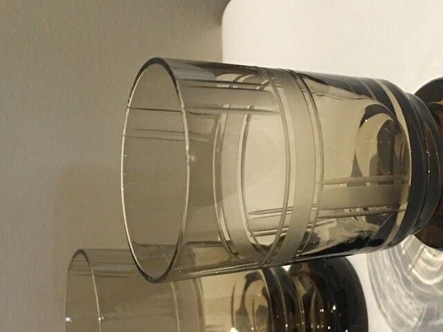 70's vintage engraved glasses