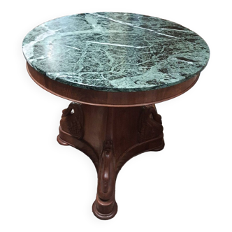 Marble pedestal table