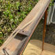 Antique large trumeau mirror in solid wood and bevelled glass.