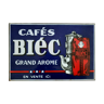 Old enamelled plate "Cafés Biec grand aroma" Kitchen 30x45cm 1930