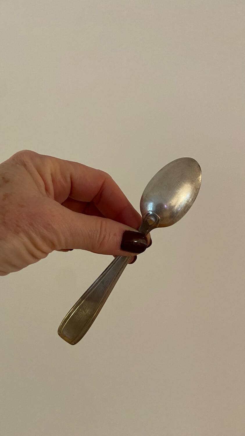 6 vintage silver plated small spoons from the 1960s