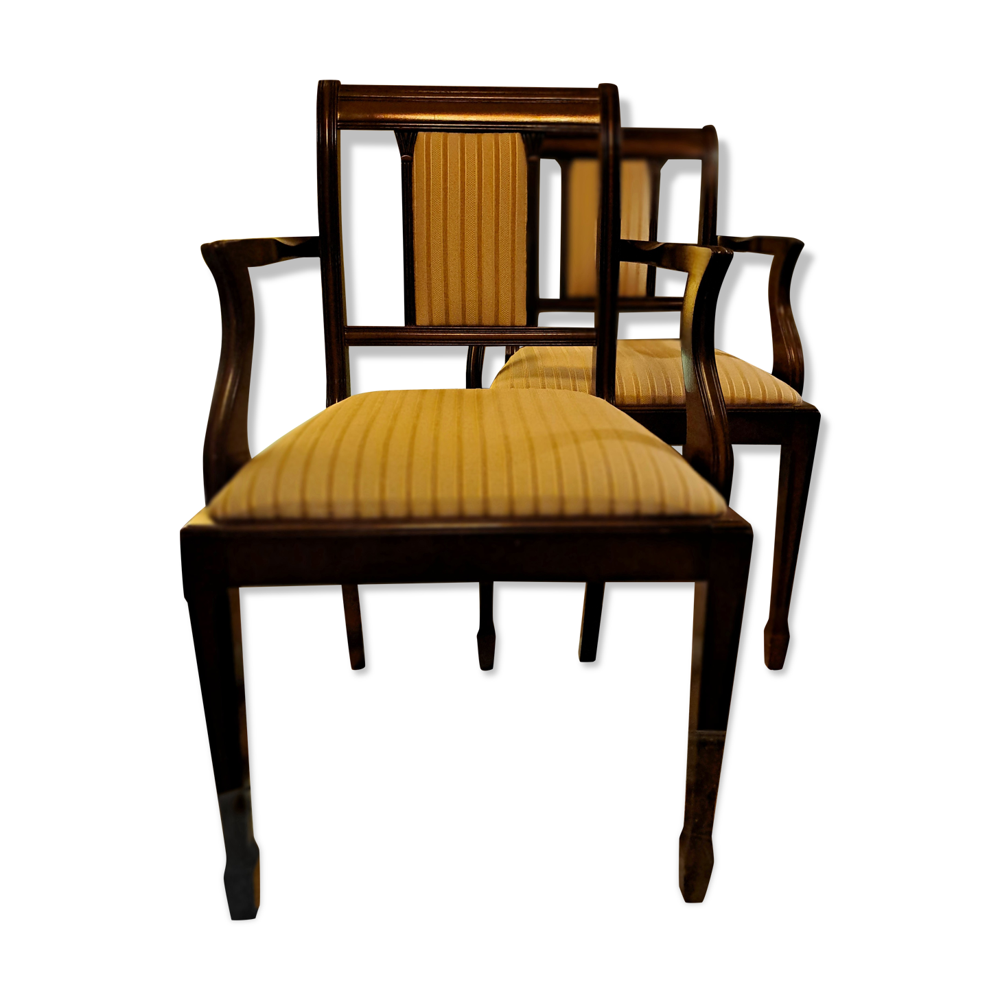 Paires de fauteuils de salon heldense acajou circa 1950