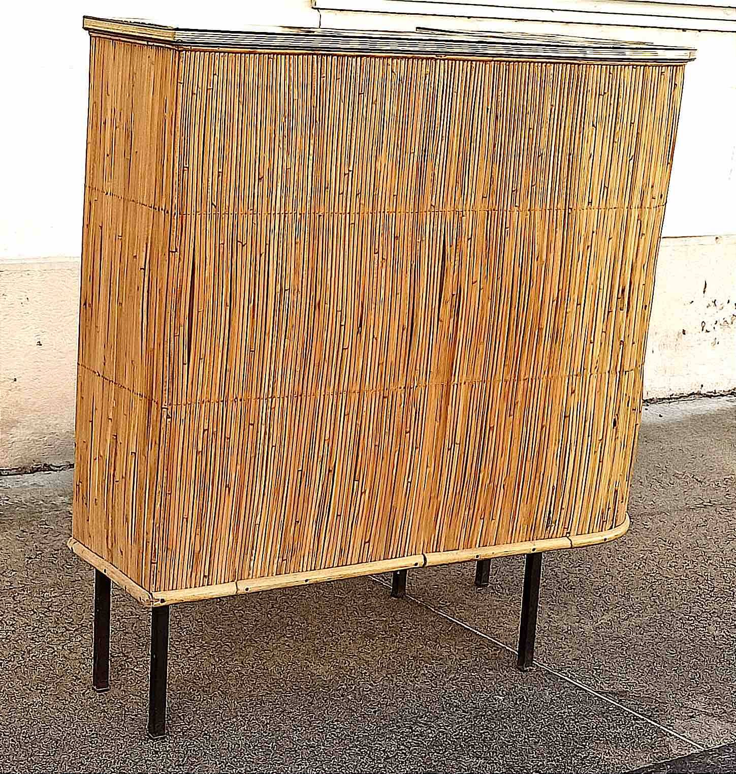 1950s wicker bar, height 108.5 cm
