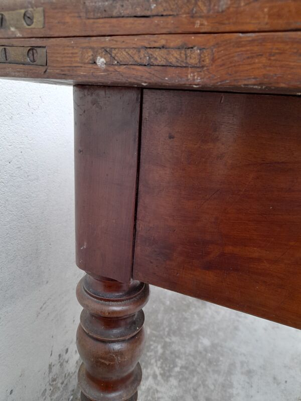 Table de ferme plateau pliant dit '' Portefeuille '' 1900