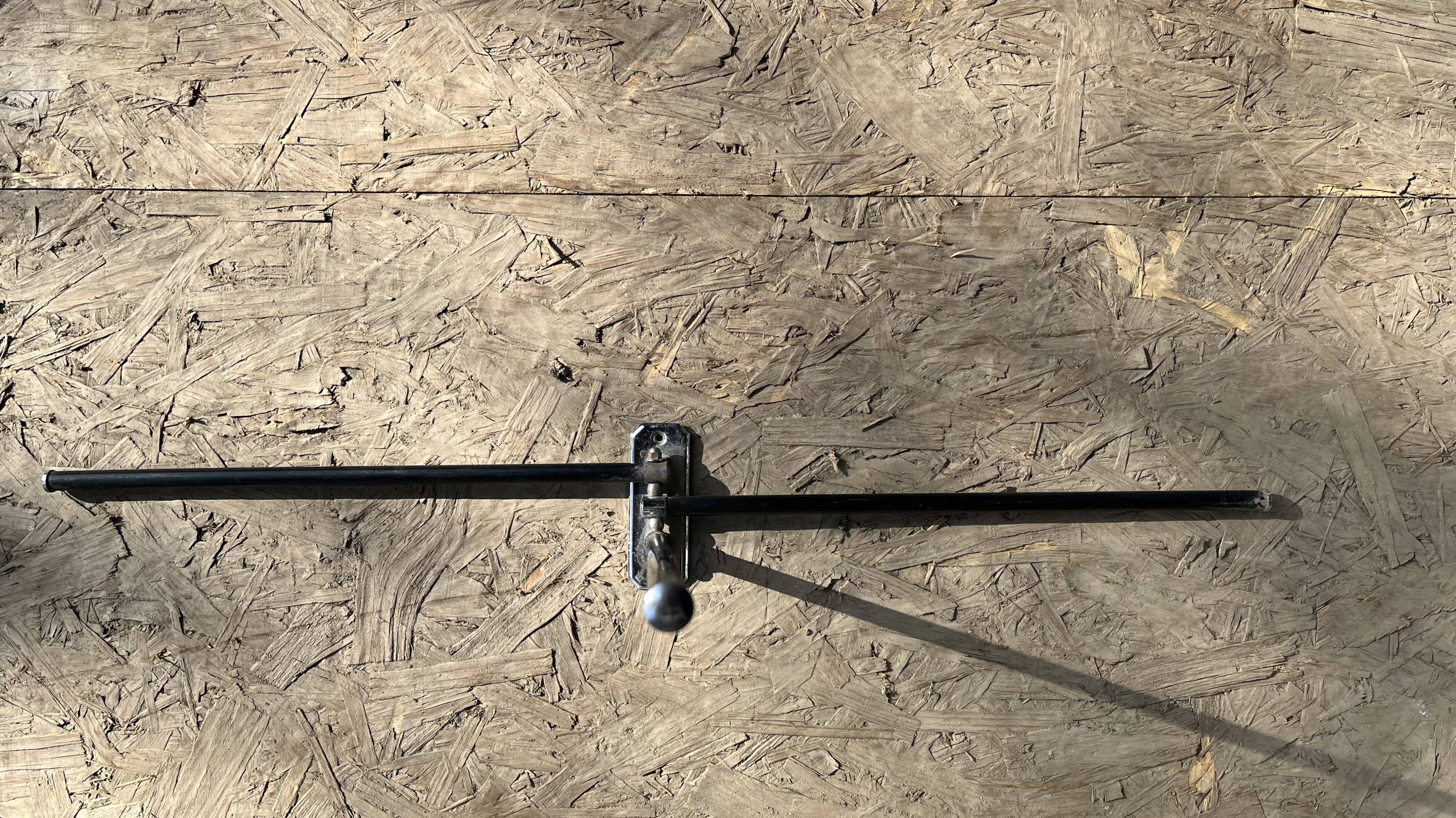 Vintage 3-spoke black towel racks