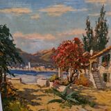 Vintage Mediterranean Painting signed C. Beaufort