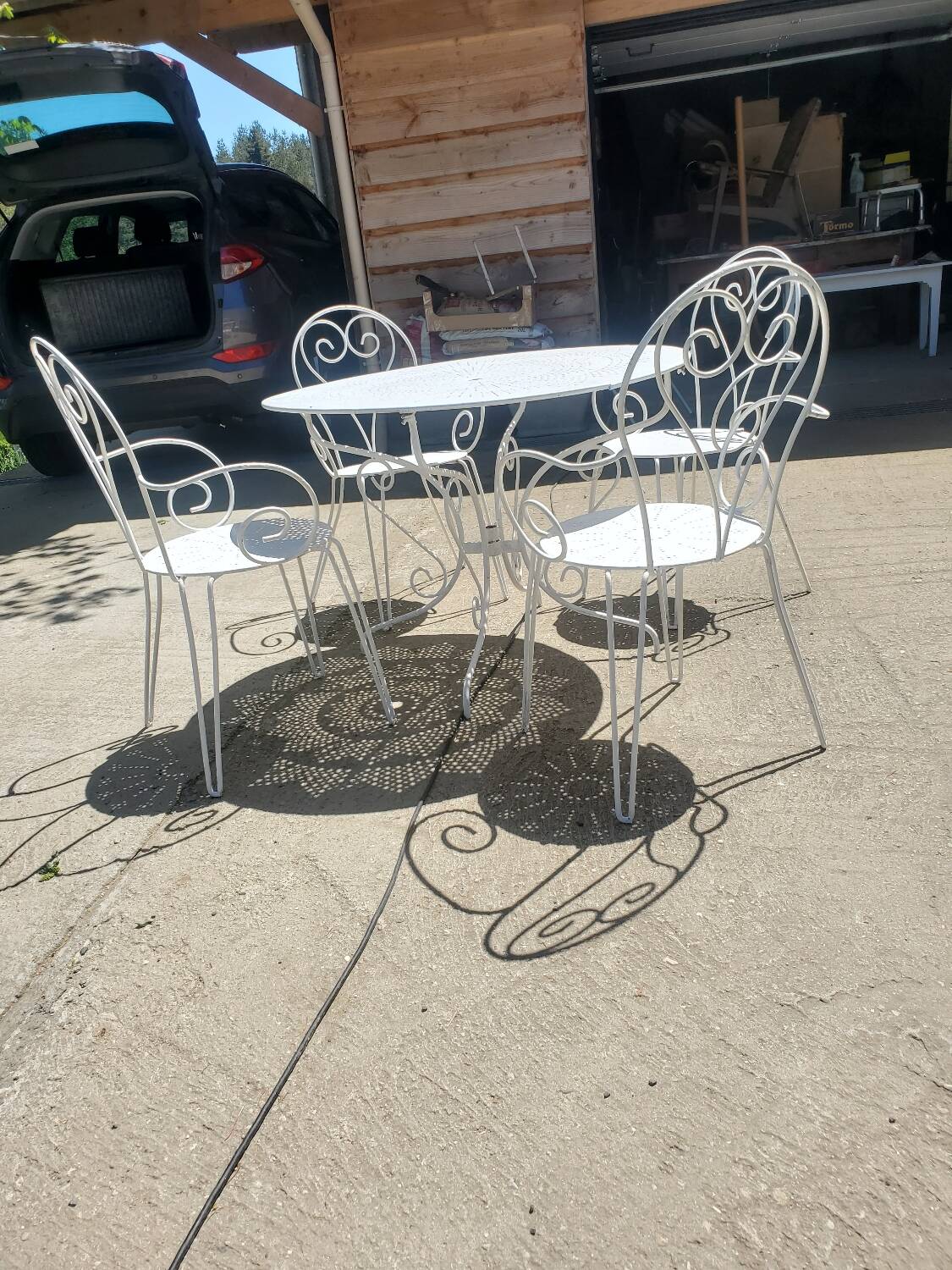 Iron garden furniture