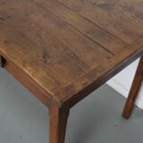 Antique Elm 19th Century French Rustic Farmhouse Dining Table