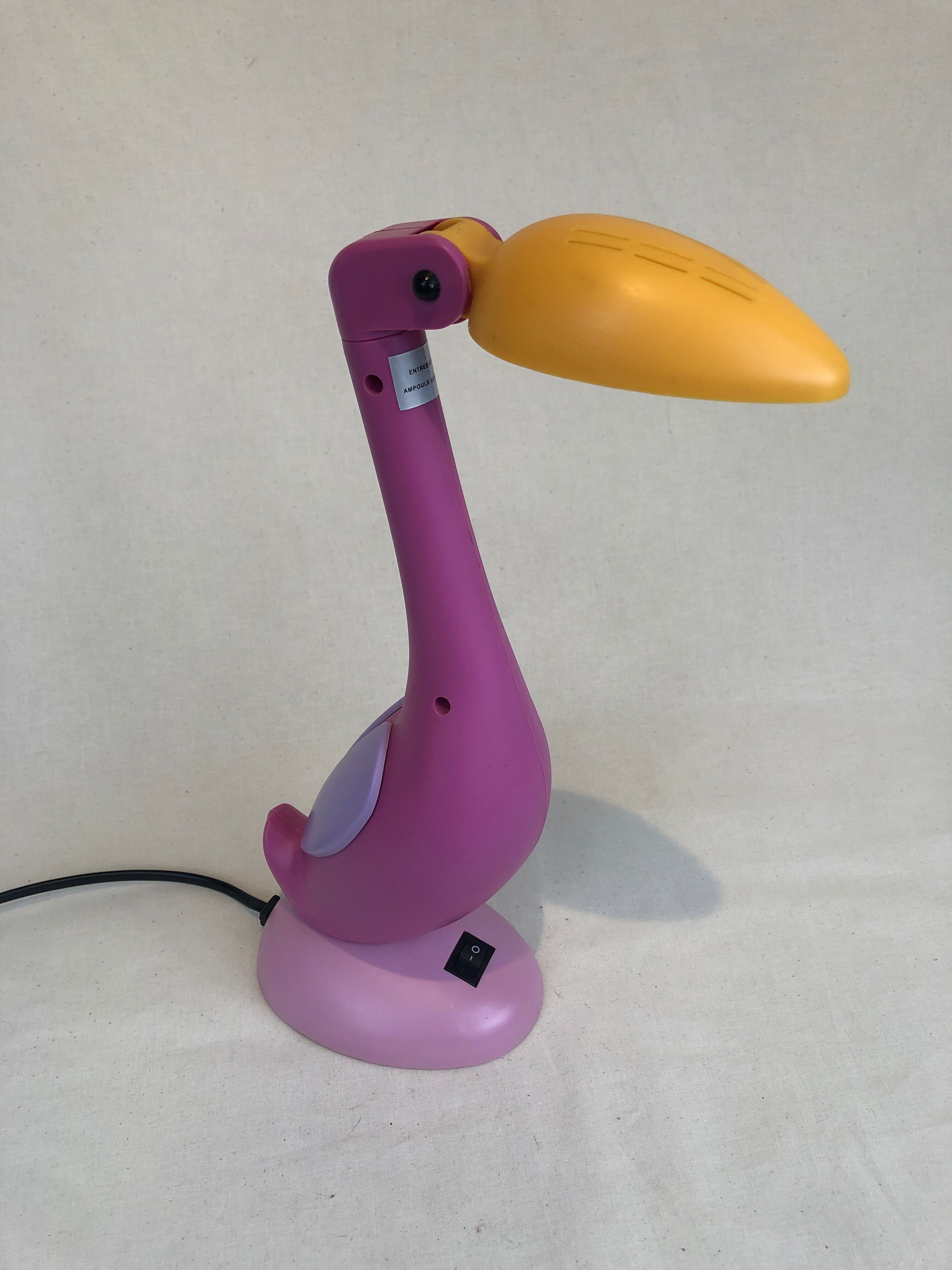 Vintage toucan / flamingo lamp