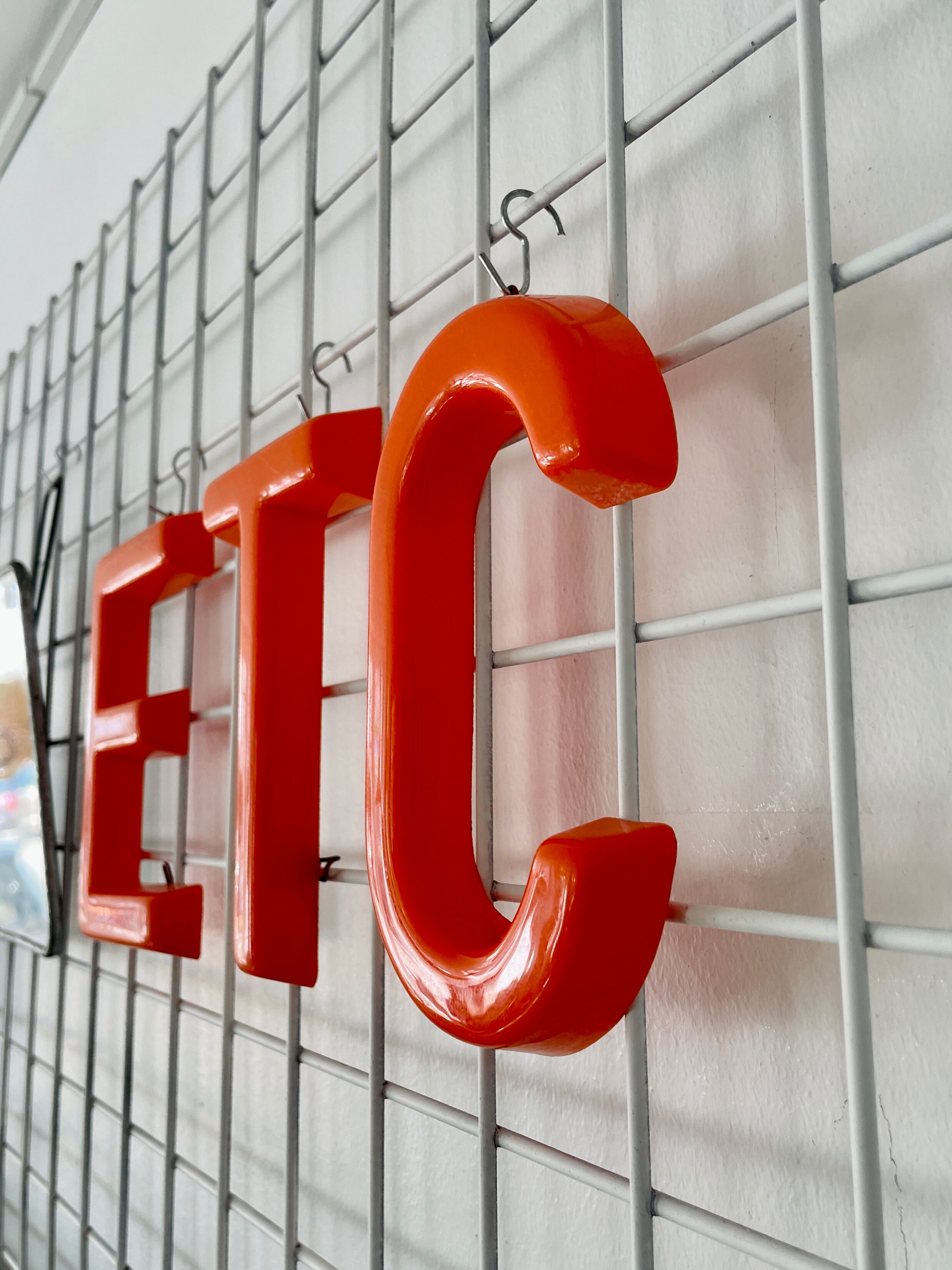 Plastic letters from the 70s - ETC