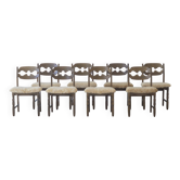 Henning Kjærnulf, Razor blade, dining chair (set of eight)