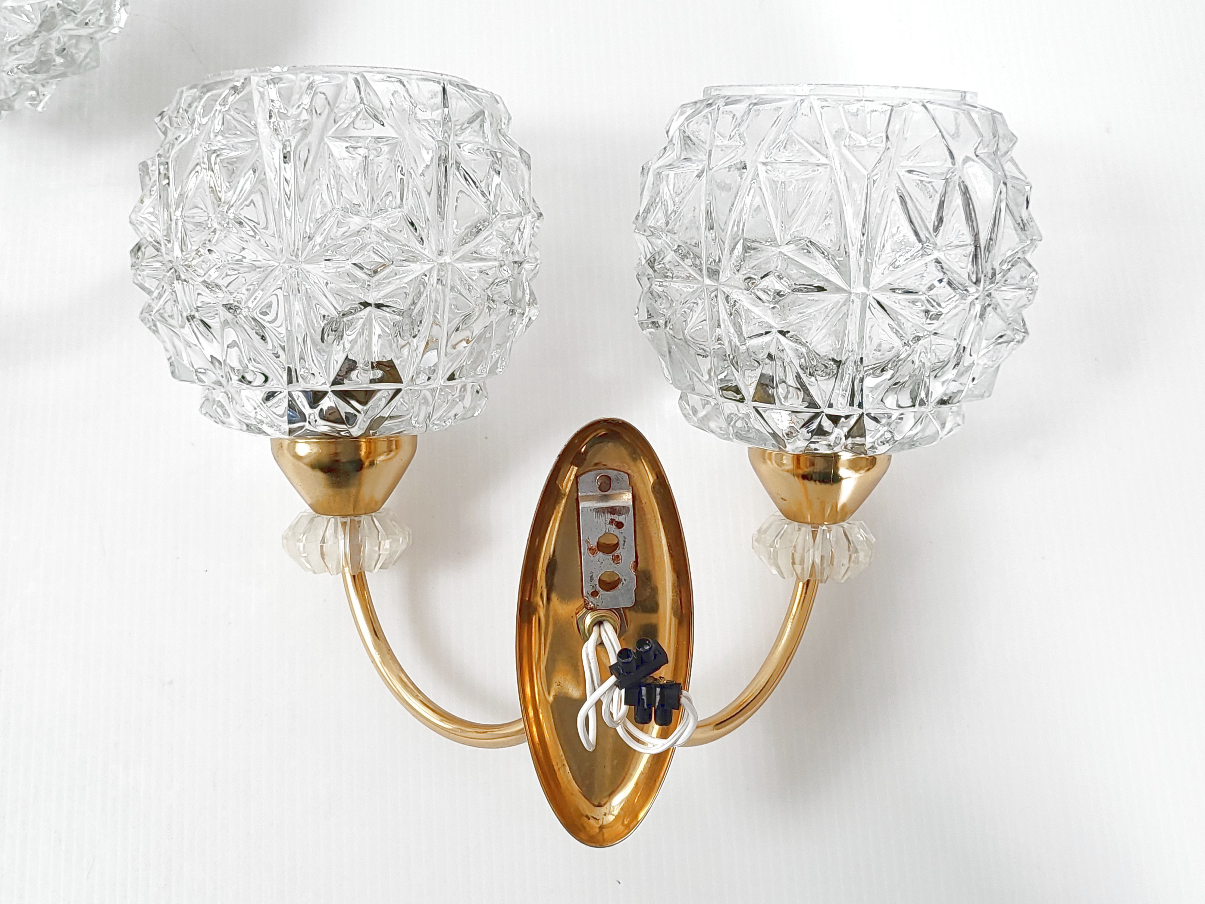 Pair of vintage 1950 wall lamps