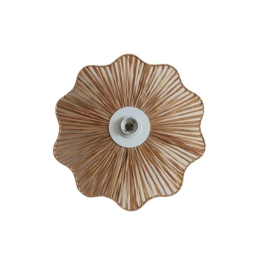 Woven raffia flower applique – 40×9 cm