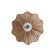 Applique fleur en raphia tressé – 40×9 cm