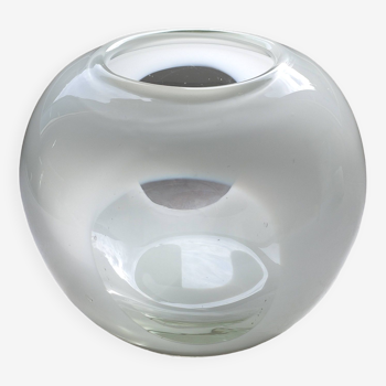 Vase forme boule, en verre années 60/70;