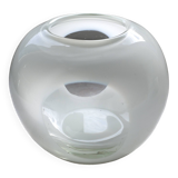 Ball-shaped vase, in glass from the 60s/70s;