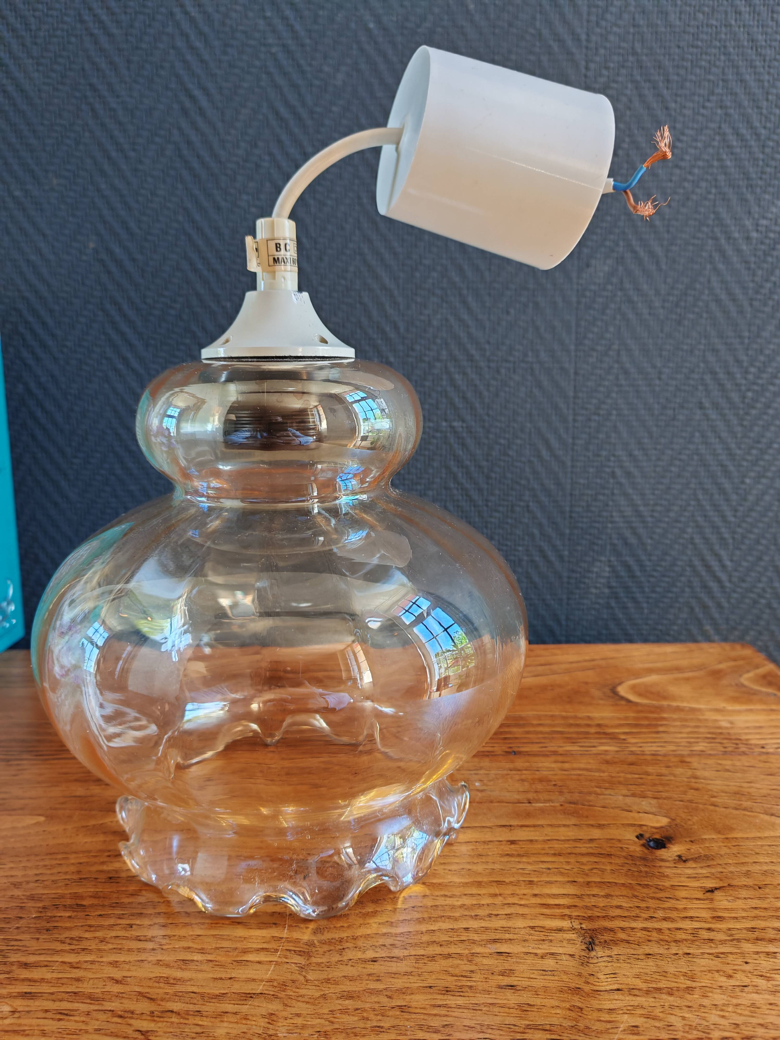 Suspension lustre en verre soufflé