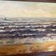 Signed marine painting on hardboard