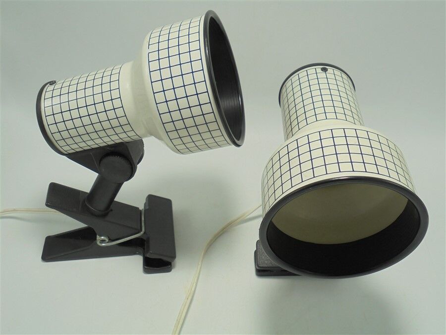 Pair of vintage clip-on spotlights