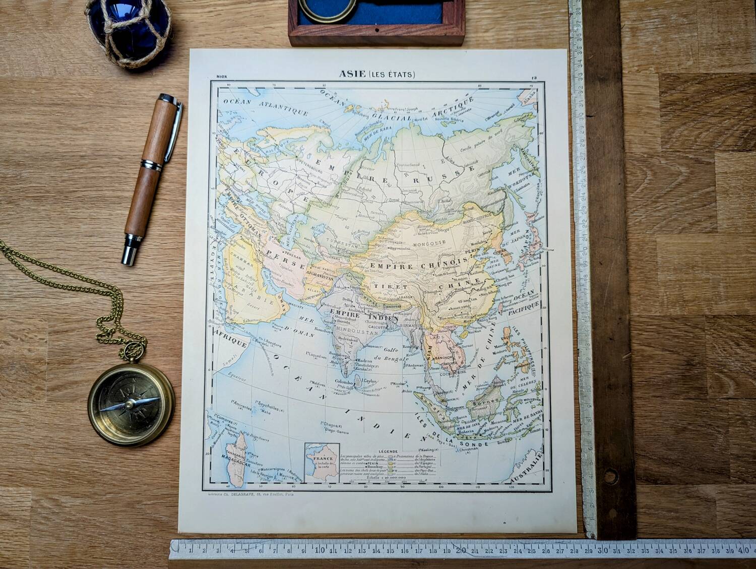 Printed in 1900, the states of Asia.