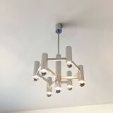 Vintage chandelier in chrome with 7 lightpoints by Sciolari