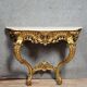 Louis XV style Venetian curved console in gilded wood circa 1900