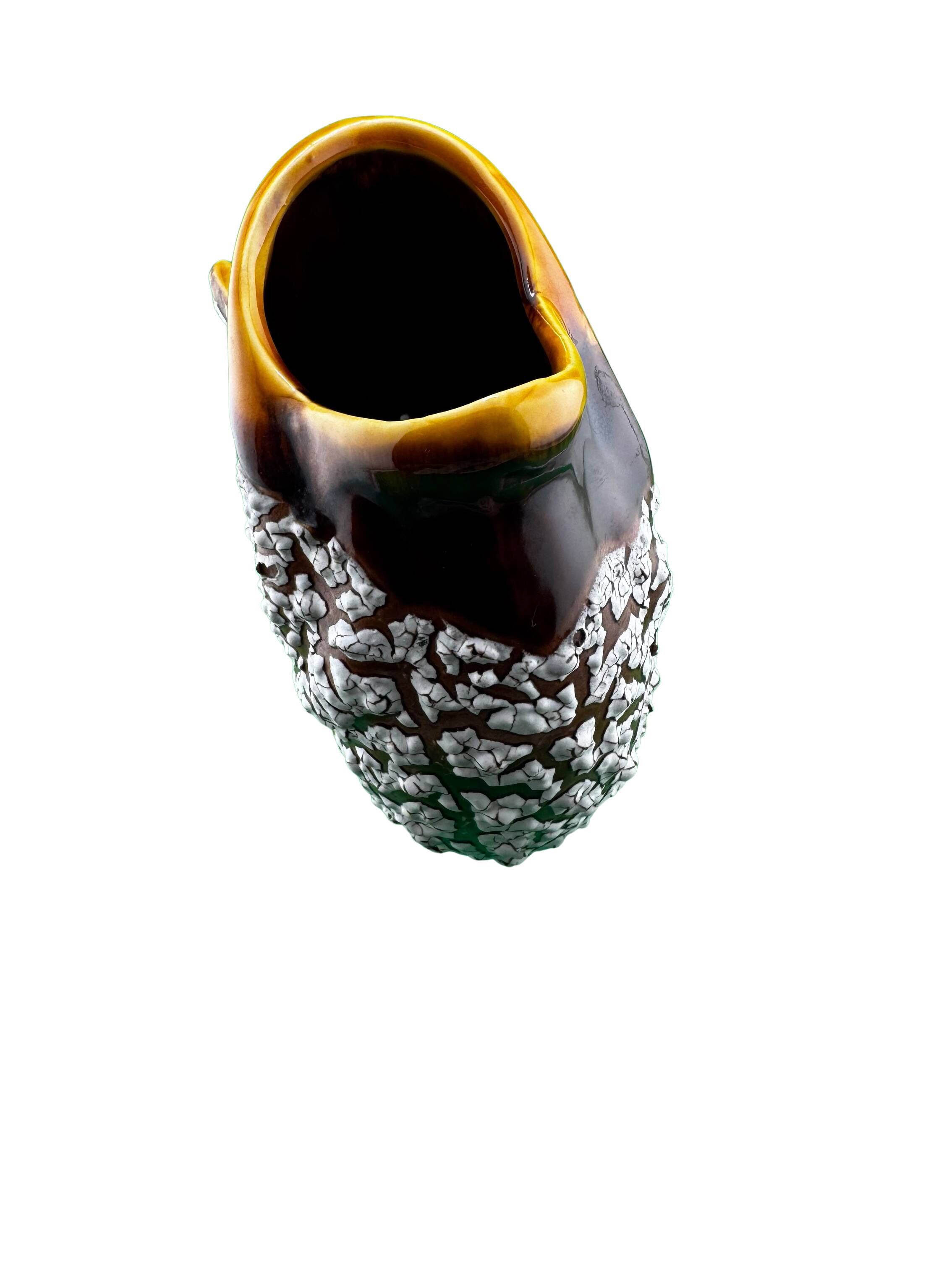 Vintage Fish Water Carafe - Vallauris Fat Lava Style Ceramic