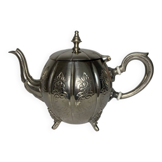 Théière en métal argenté vintage année 30