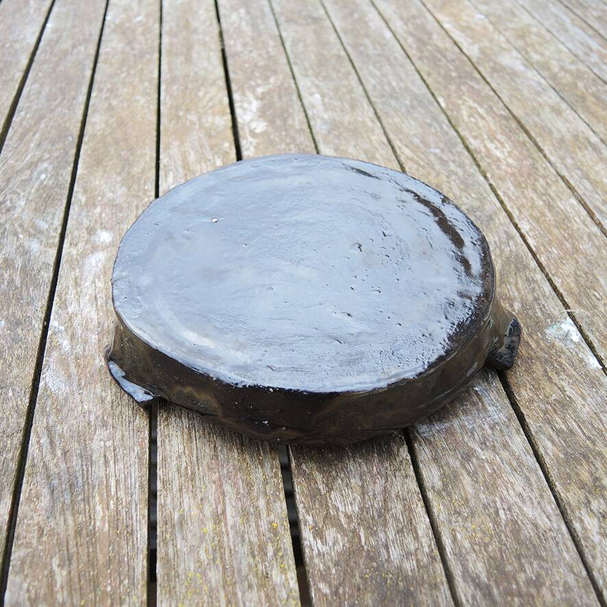 Antique Orange Sandstone Ashtray