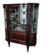 Louis XVI style display cabinet in varnished mahogany wood.