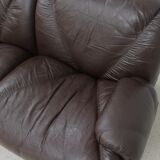 Vintage modular leather sofa 1970s