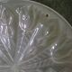 French Art Deco White Pâte de Verre Platform with Abstract Tulip Design 5145