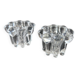 pair of crystal candle holders