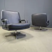 Set of 4 swivel chairs by Bernd Munzebrock for Walter Knoll, 1970s