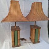 Paire de lampes pagode