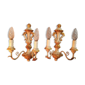 Pair of patinated wood