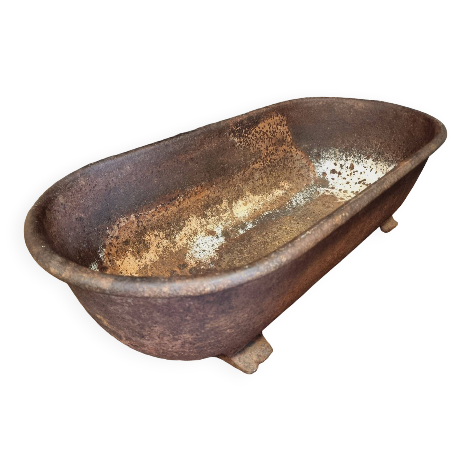 Auge ancienne mangeoire évier jardinière 19ème siècle, 37 x 76 cm